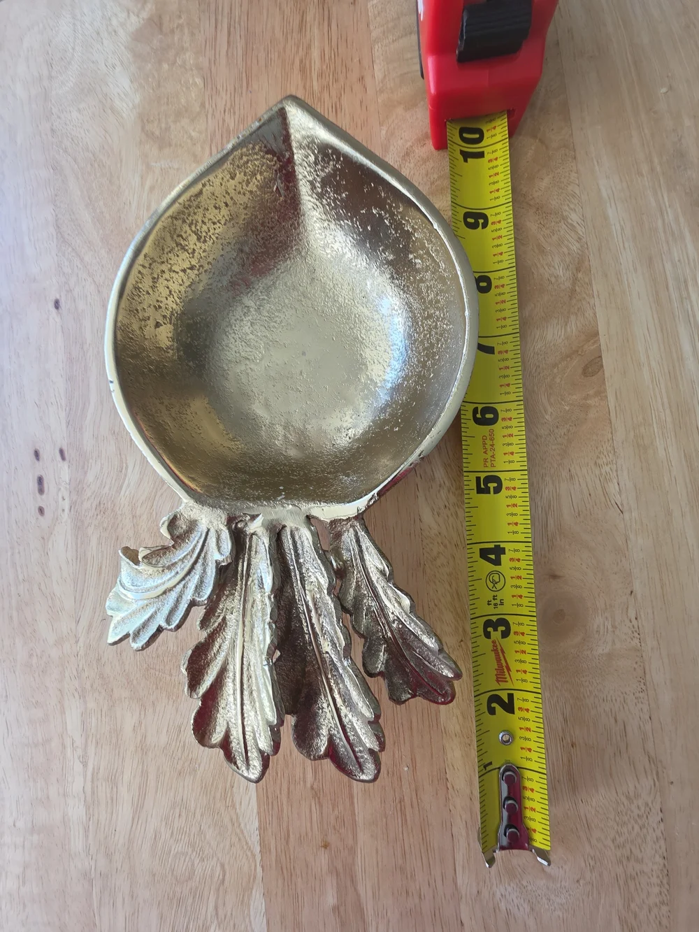 Vintage Style Gold Beetroot Trinket Dish Botanical 5.5